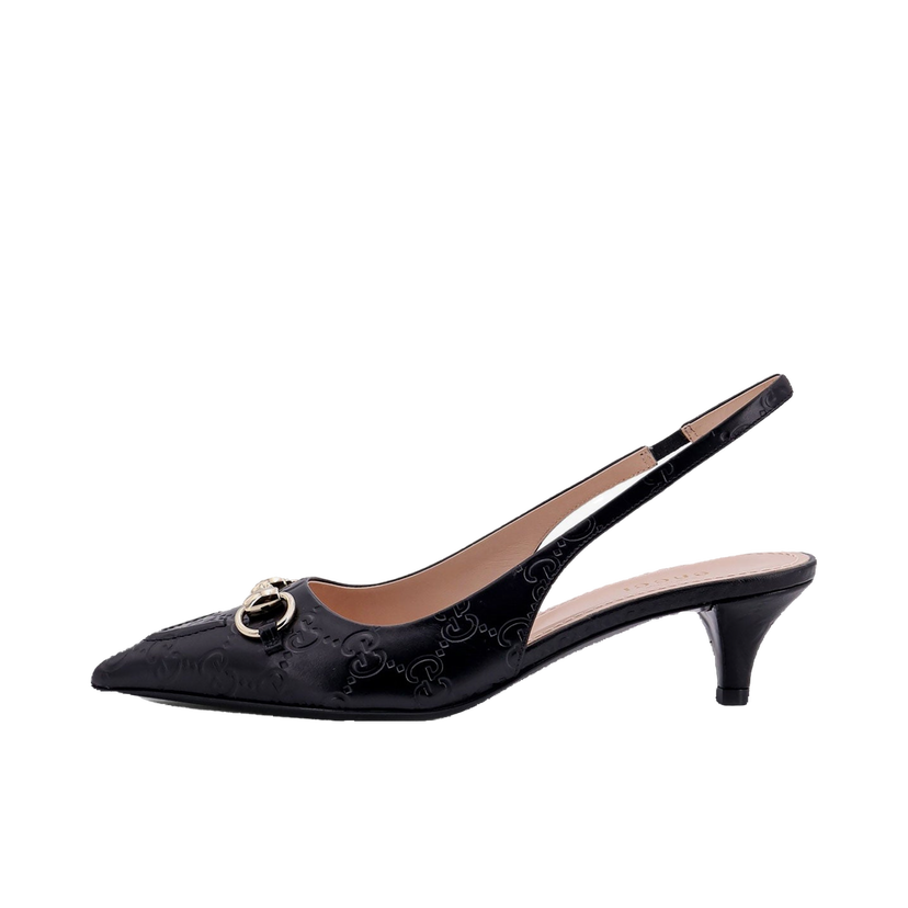 Кецове и обувки Gucci Slingback Pumps Черно | 782407AAEGJ1000