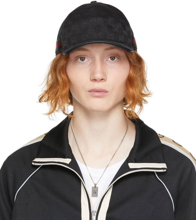 Шапка с козирка Gucci Canvas GG Baseball Cap Черно | 200035 KQWBG