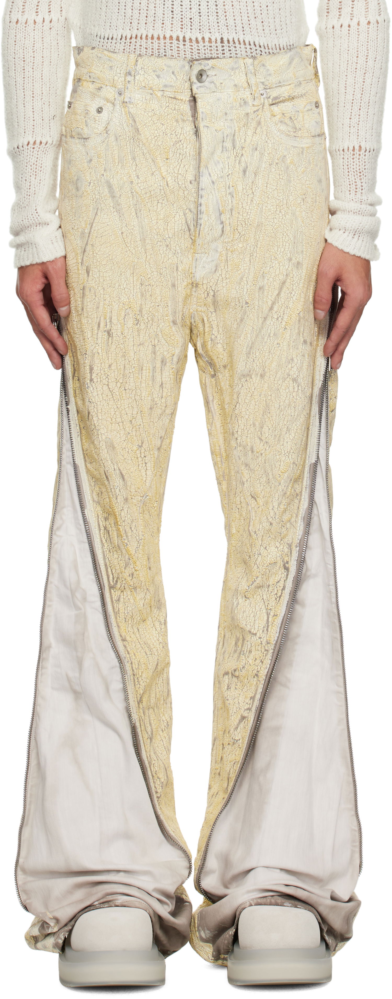 Дънки Rick Owens Rick Owens Hollywood Bolan Jeans Жълто | RR01E5343 SMMC, 0