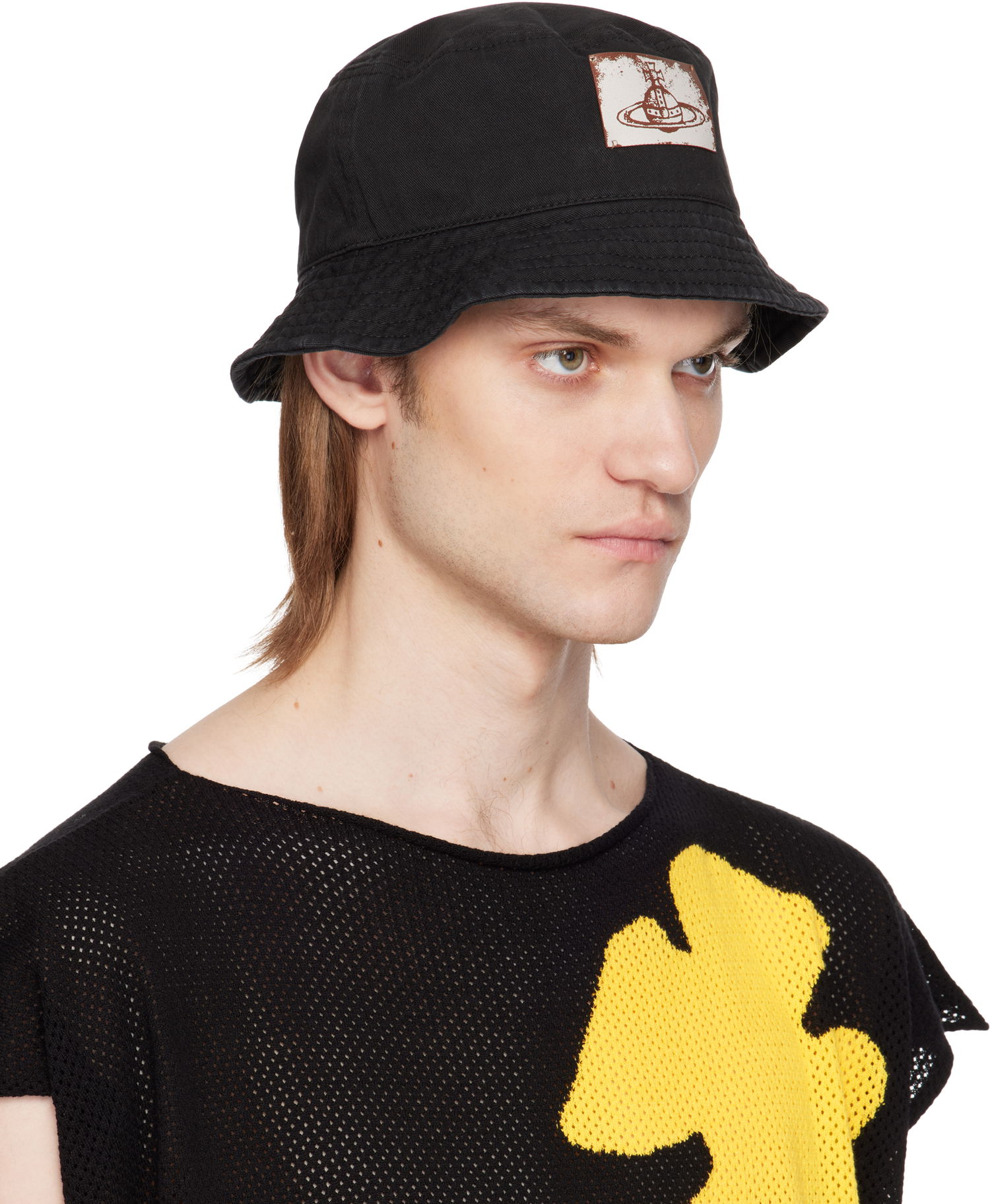 Шапка с козирка Vivienne Westwood Vivienne Westwood Cotton Twill Bucket Hat Черно | 81020009-W016E-, 1