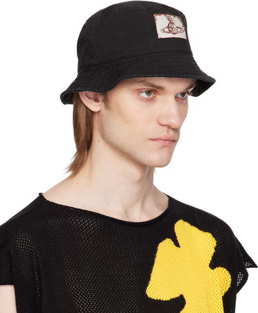 Шапка с козирка Vivienne Westwood Vivienne Westwood Cotton Twill Bucket Hat Черно | 81020009-W016E-, 1