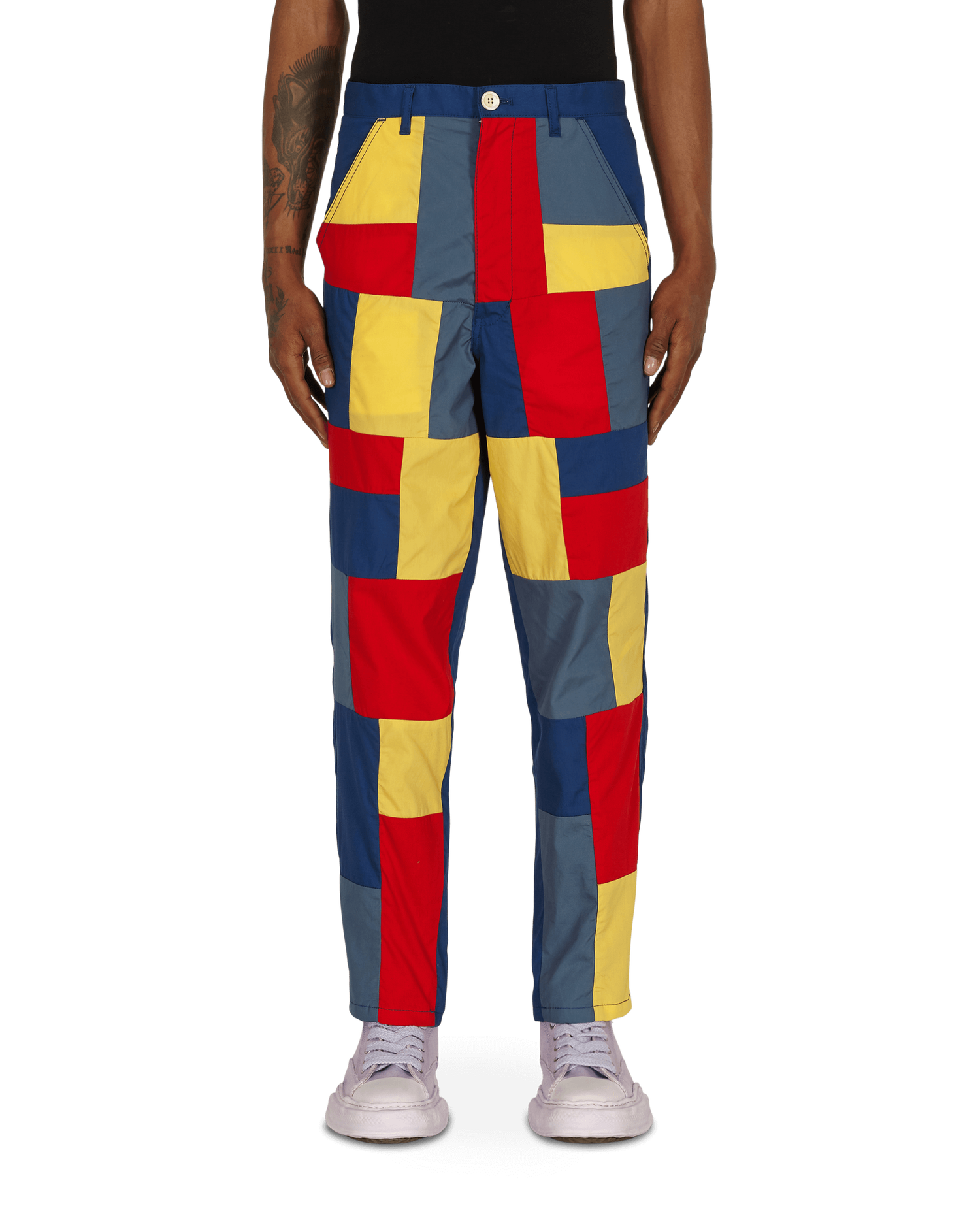 Панталони Comme des Garçons Patchwork Pants Червено | FG-P022-SS21 1, 1