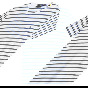 Тениска Polo by Ralph Lauren Stripe Custom Slim Fit T-Shirt Синьо | 710938134009-BLU, 1
