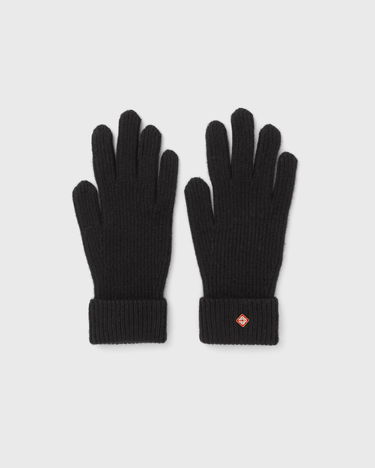 Ръкавици Casablanca Ribbed Knit Gloves Черно | A-AW25-ACC-271-05, 2