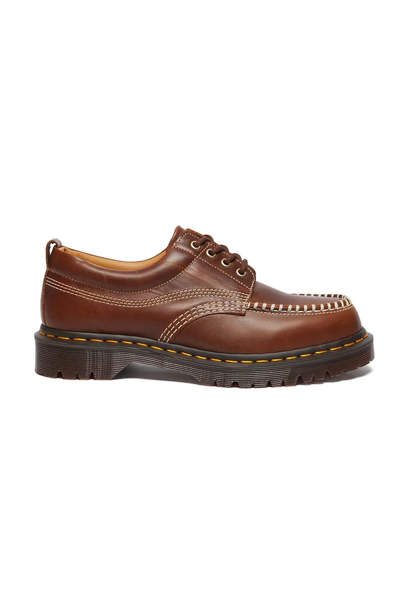 Кецове и обувки Dr. Martens Lowell Leather Moc-Toe Lace-up Shoes Кафяво | DM31817243