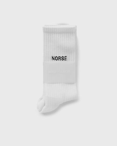 Чорапи NORSE PROJECTS Logo Ribbed Socks Бяло | N82-0060-0001, 2