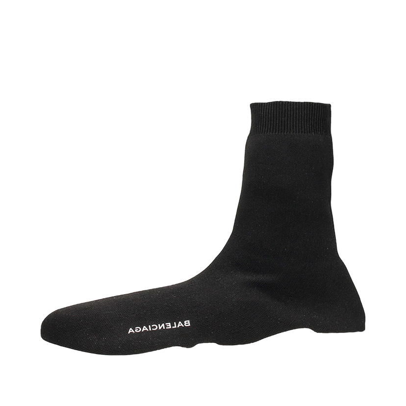 Кецове и обувки Balenciaga Speed Trainer High Black White Черно | 483504-W05G0-1000