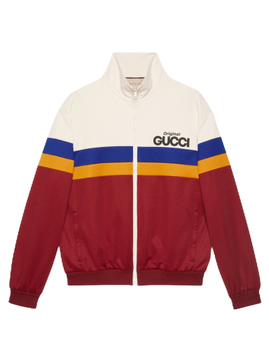 Яке Gucci Original Print Jersey Jacket Червено | 673297 XJDUZ 9173