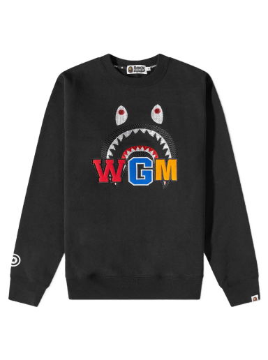 A Bathing Ape Shark Embroidery Crew Sweat