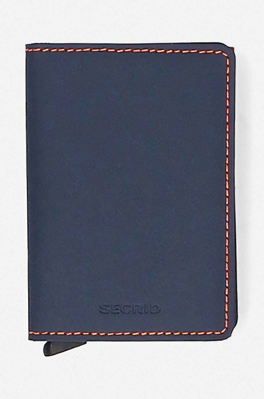 Портфейл Secrid Slimwallet Matte Wallet Синьо | SM.Nightblue.Orange, 0