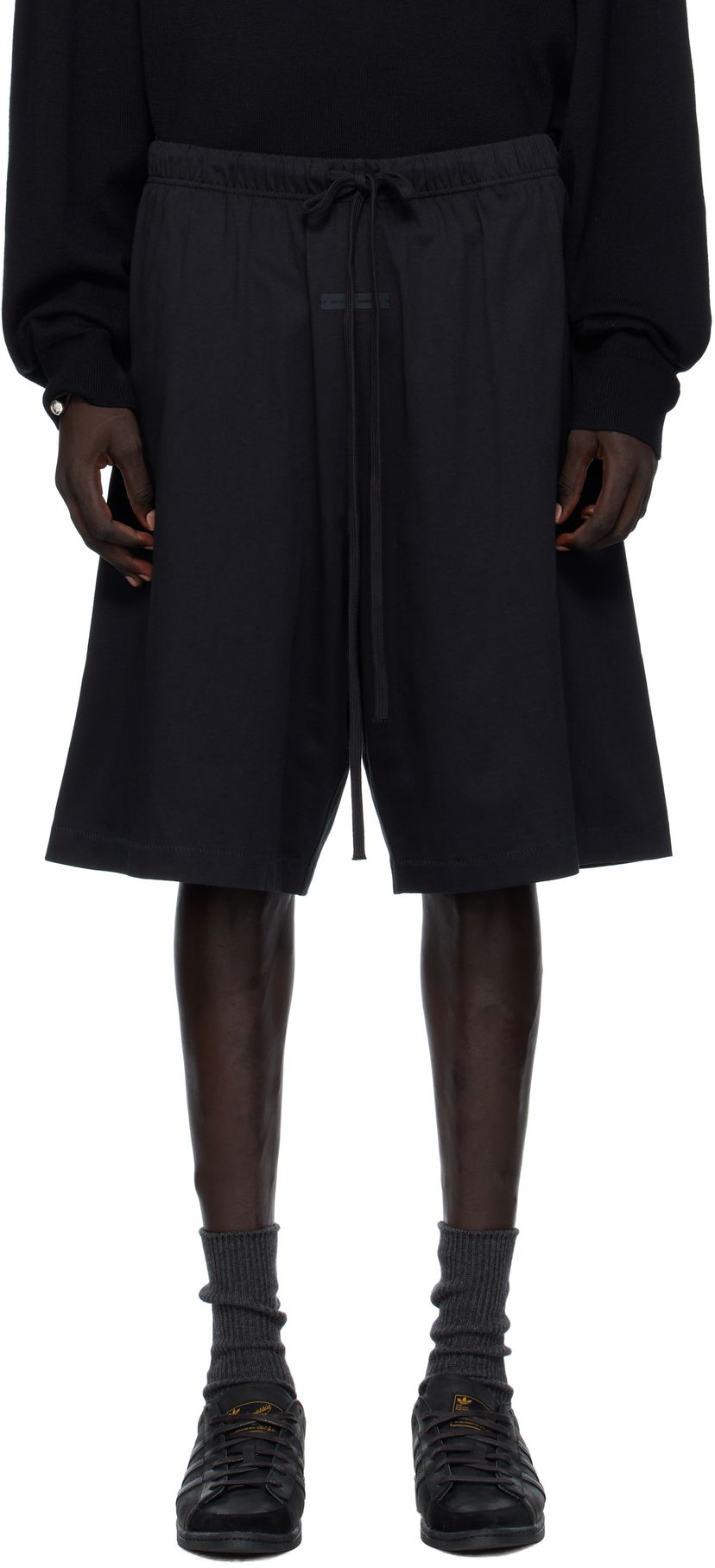 Къси панталони Fear of God Fear of God ESSENTIALS Basketball Jersey Shorts Черно | 160SP254610F