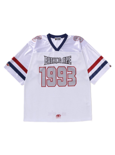 Фланелка BAPE Football Jersey Бяло | 1J30-109-013