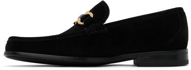Кецове и обувки FERRAGAMO Salvatore Ferragamo Gancini Ornament Suede Loafers Черно | 778758, 2