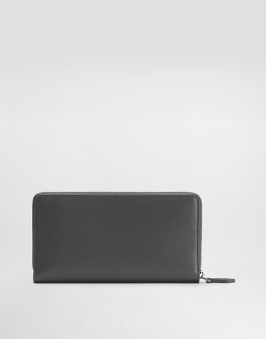 Портфейл Dolce & Gabbana Dolce & Gabbana Zip-Around Calfskin Wallet Сиво | BP1672AV95680730, 2