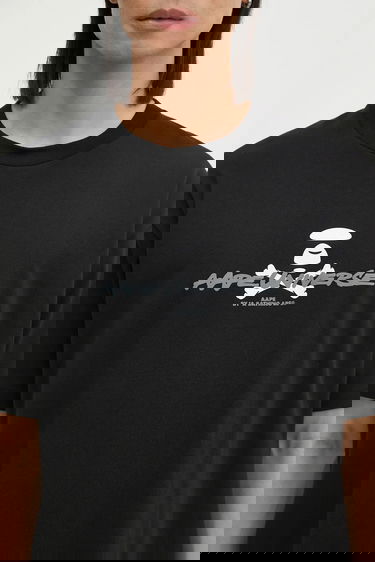 Тениска AAPE by A Bathing Ape Printed T-shirt Moon Face Logo Черно | AAPTEM1564XXN, 3