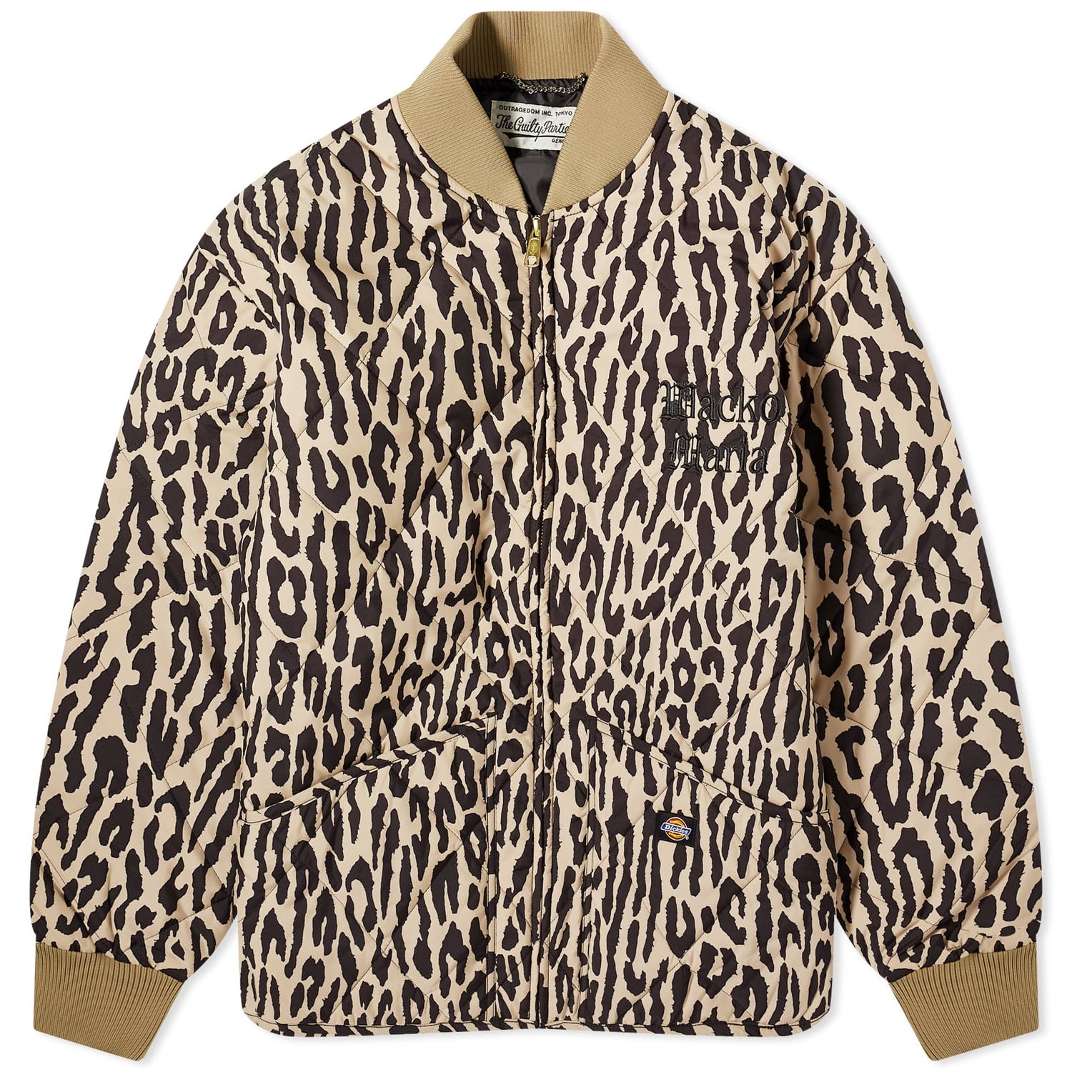 Яке WACKO MARIA Dickies Leopard Quilted Jacket Бежово | DICKIES-WM-BL09-BGE, 0