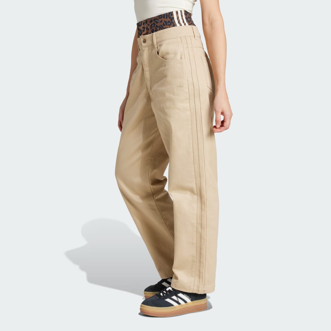 Панталони adidas Performance Firebird Wide-Leg Pants Бежово | JX8760, 0