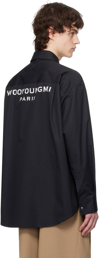 Риза WOOYOUNGMI WOOYOUNGMI Cotton Back Logo Shirt Черно | W251SH07, 2