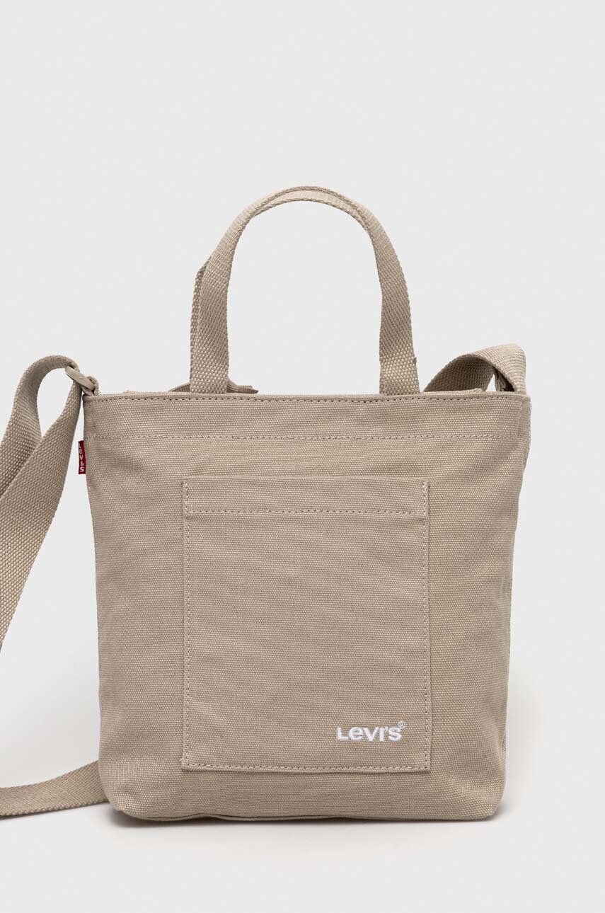 Голяма пазарска чанта Levi's ® Mini Icon Tote Bag Бежово | D7561.0002, 0