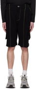 Feng Chen Wang Contrast Stitch Cargo Shorts