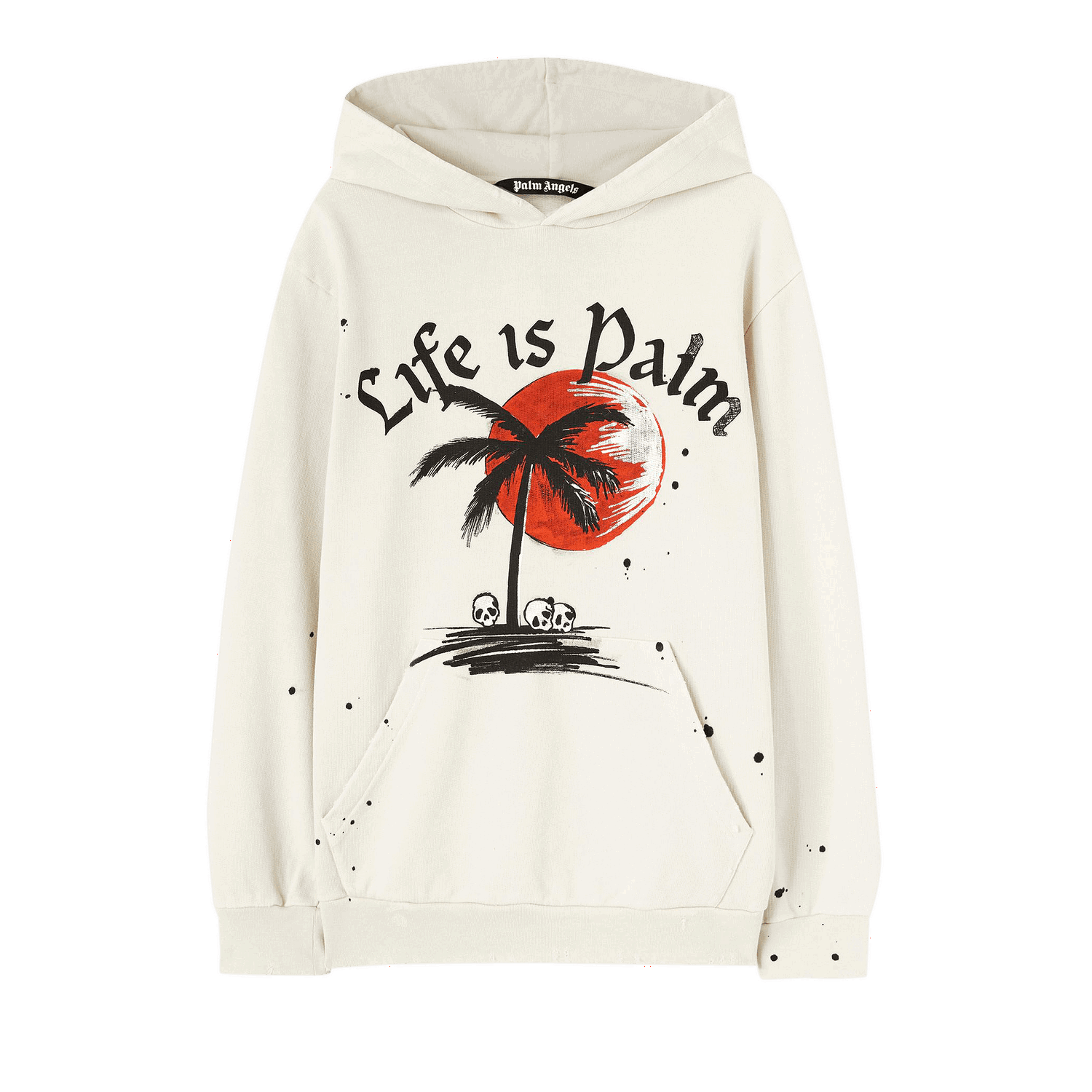 Суитчър Palm Angels GD Sunset Palm Hoodie Бяло | PMBB117F22FLE0050310, 0