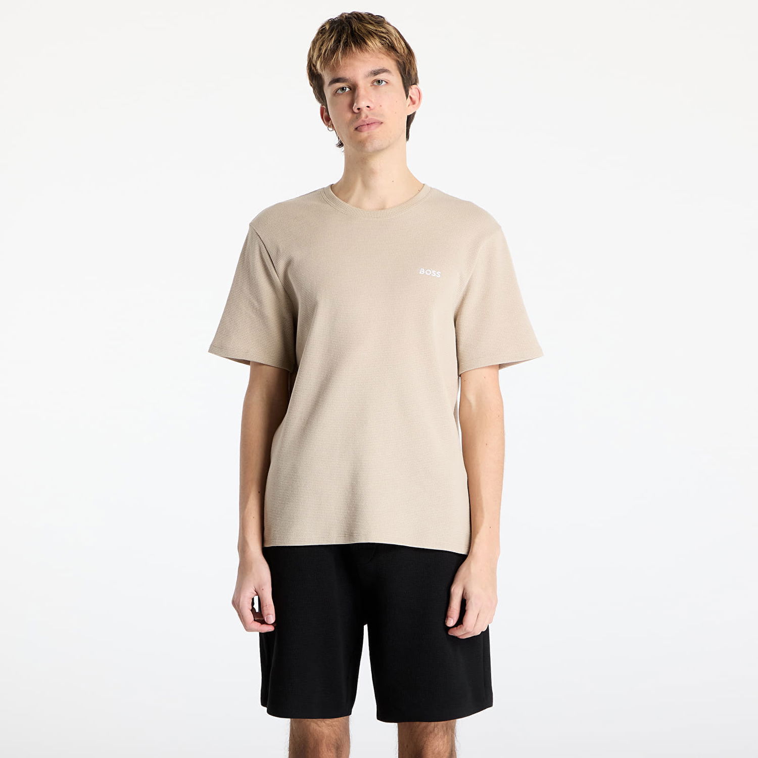 Тениска BOSS Hugo Boss Men's Waffle Tee Бежово | 50535891-275, 0