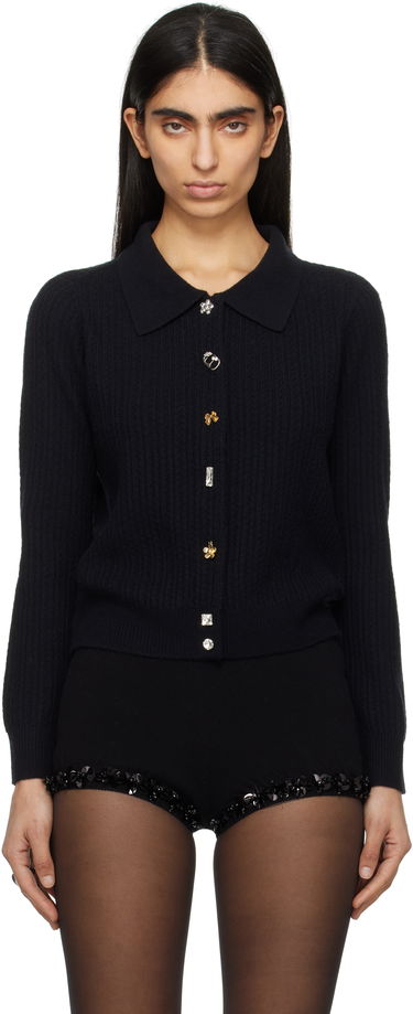 Пуловер Marc Jacobs Marc Jacobs Cable Knit Charm Cardigan Черно | 2S5RTP005K04, 0