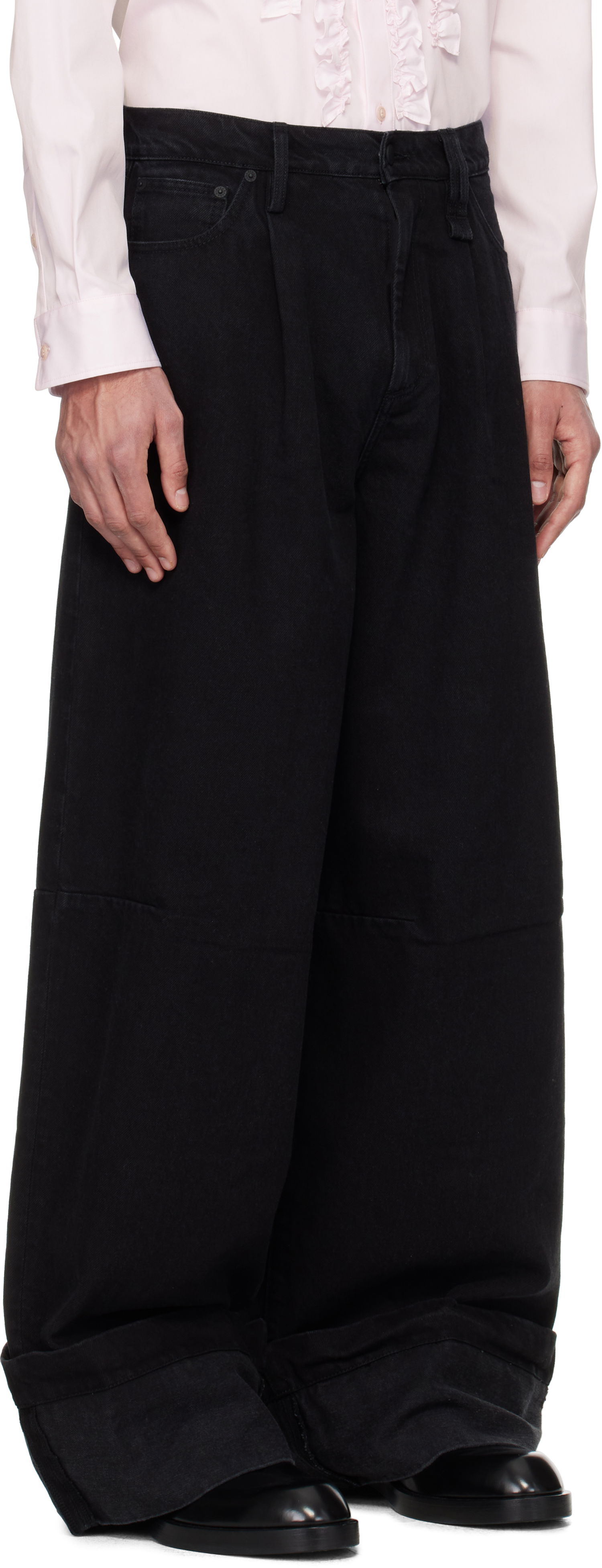 Дънки Simone Rocha Simone Rocha Embellished Puddle Jeans Черно | 4131B 1239, 1