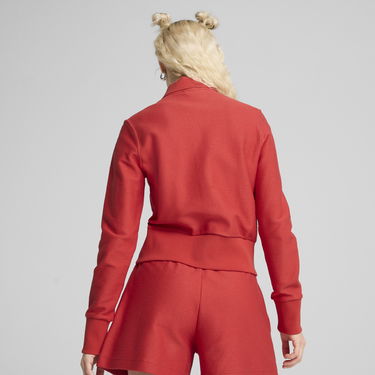 Яке бомбър Puma Women's PREMIUM ESS Knit Cardigan Червено | 629781_15, 3
