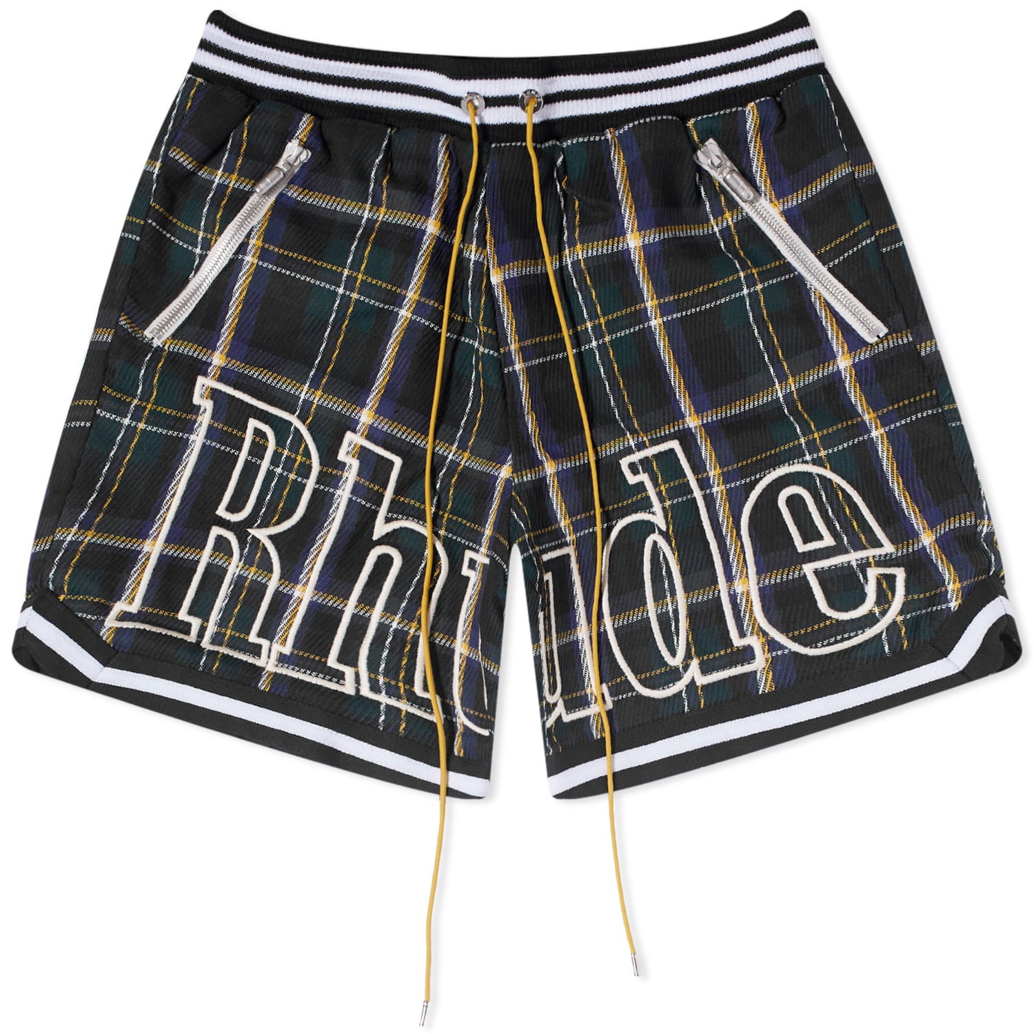 Къси панталони Rhude Flannel Court Logo Short Зелено | RHFW23SH01447190, 0