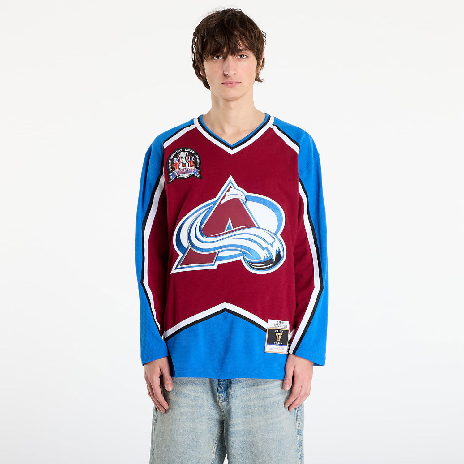 Фланелка Mitchell & Ness NHL Avalanche 1995 Peter Forsberg Hockey Jersey Многоцветен | JY9018-CAVMARO, 0