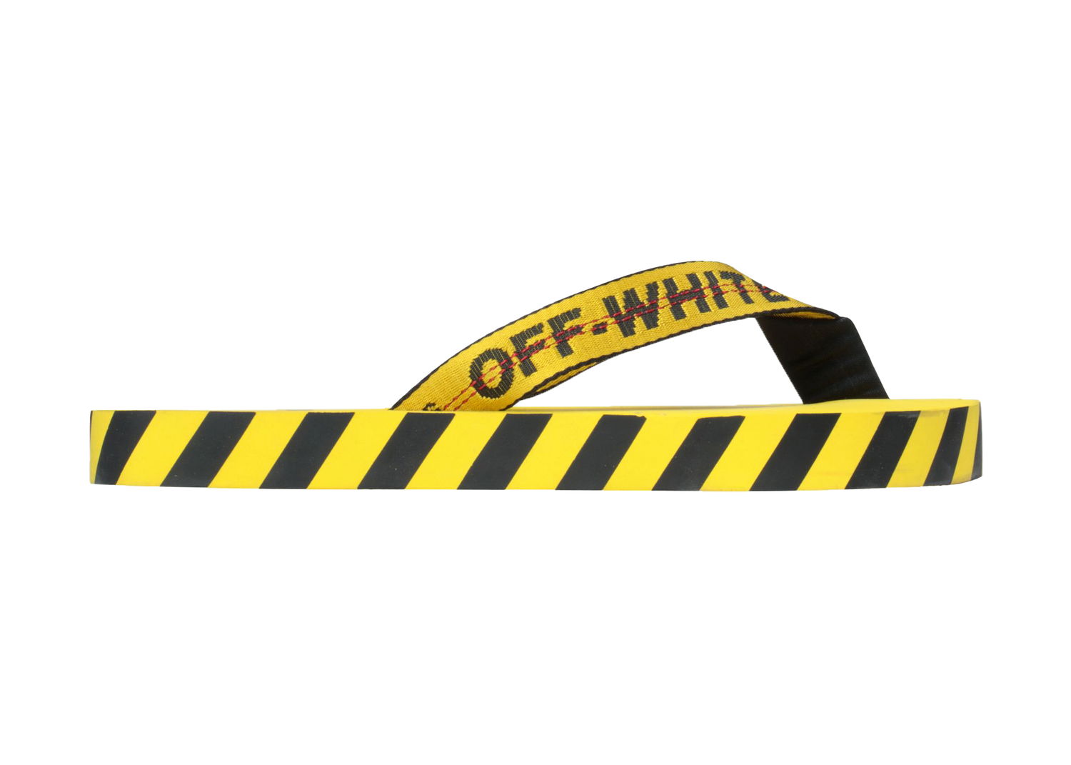 Кецове и обувки Off-White Diagonal Stripes Flip Flops "Yellow Black" Жълто | OMIA131F20MAT0011810, 0