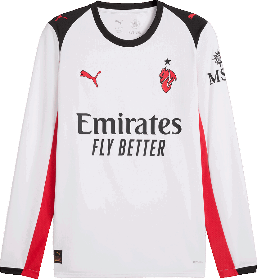 Фланелка Puma ACM Away Replica LS Jersey 2025/26 by Puma Бяло | 779972-02
