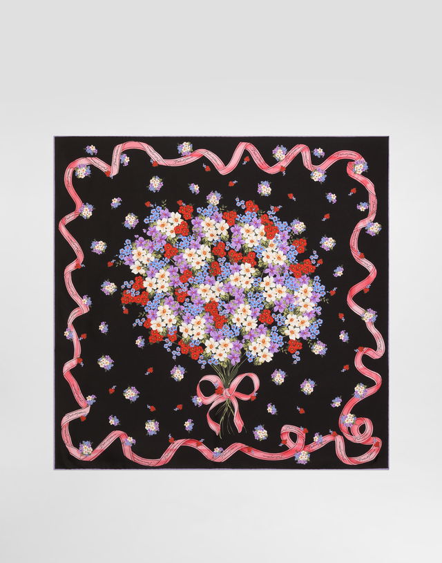 Small Floral-print Silk Twill Scarf 70x70 Onesize