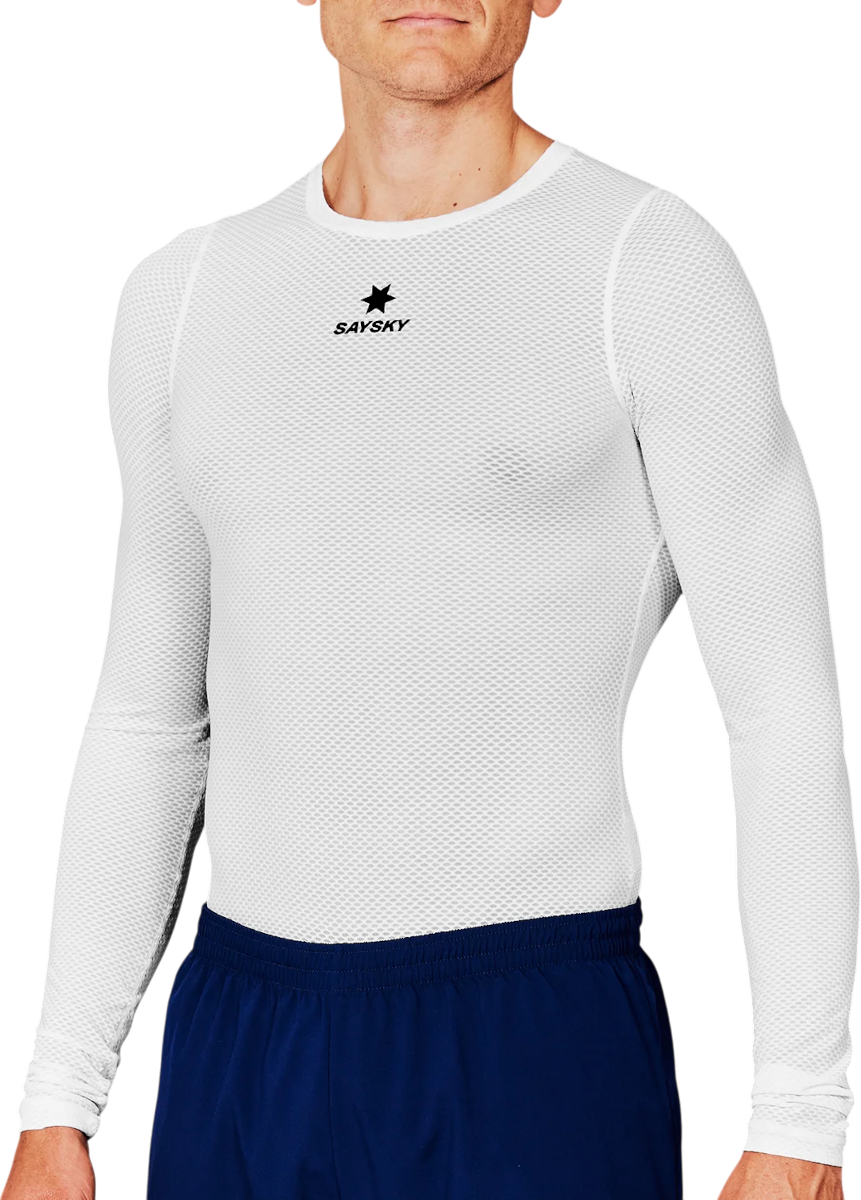 Тениска Saysky Saysky Mesh Base Layer Long Sleeve T-Shirt Бяло | xmrbl32c101, 0