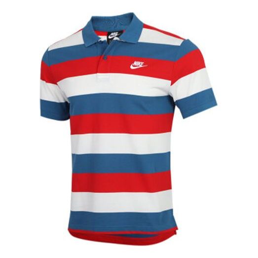 Поло тениска Nike Sportswear Striped Polo Shirt Бяло | CJ4466-457, 0