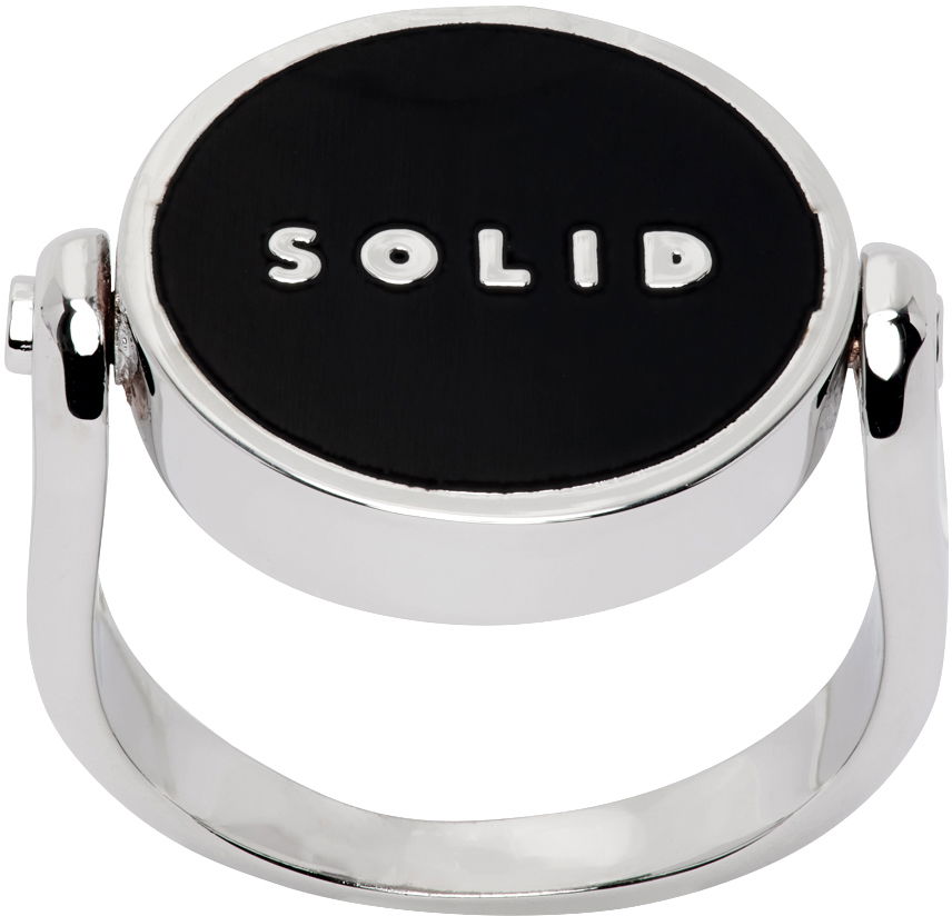 Пръстен Solid Homme Solid Homme Round Ring Черно | S231AC22, 0