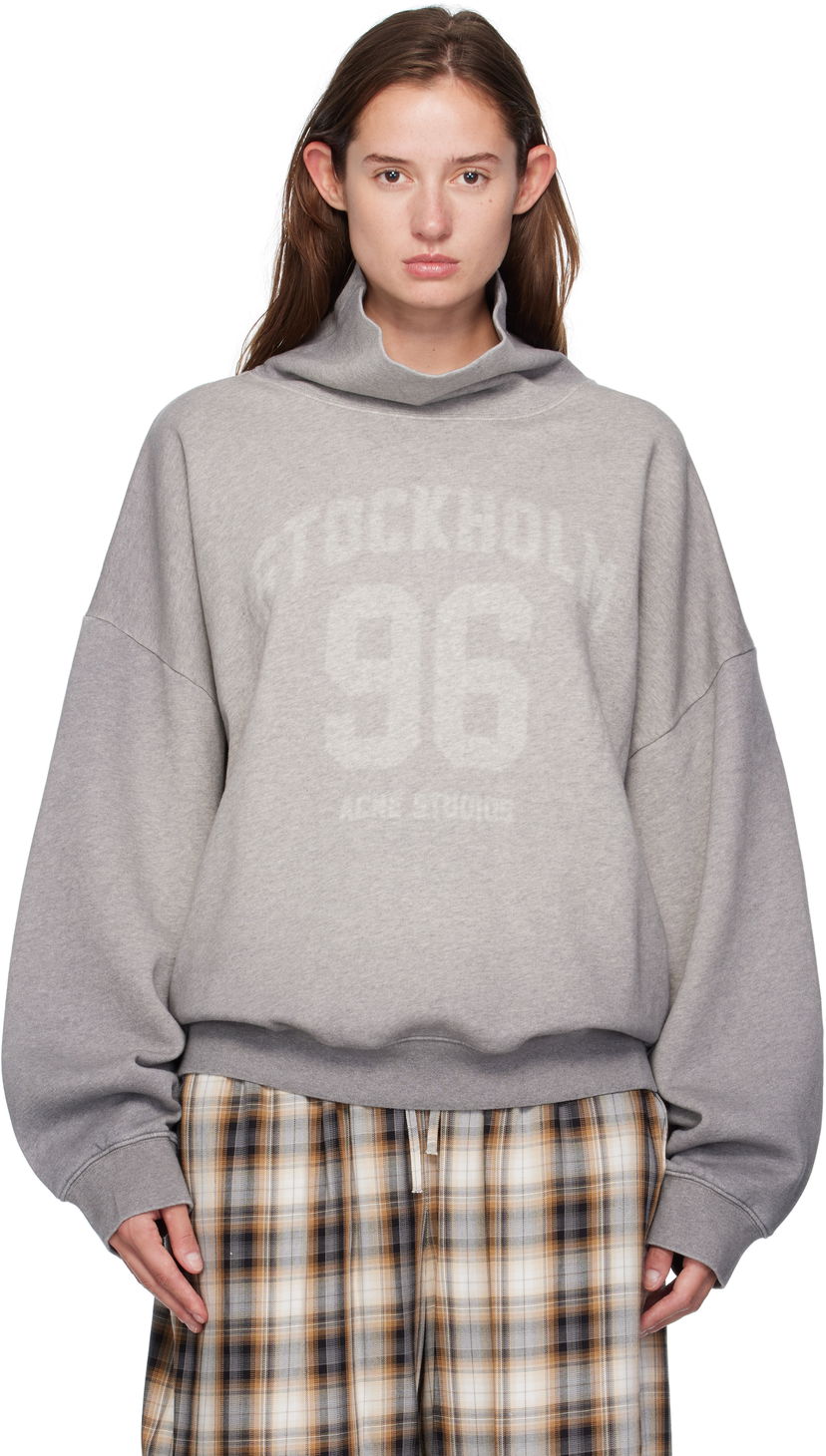 Пуловер Acne Studios Acne Studios High-Neck Turtleneck Sweatshirt Сиво | AI0166-