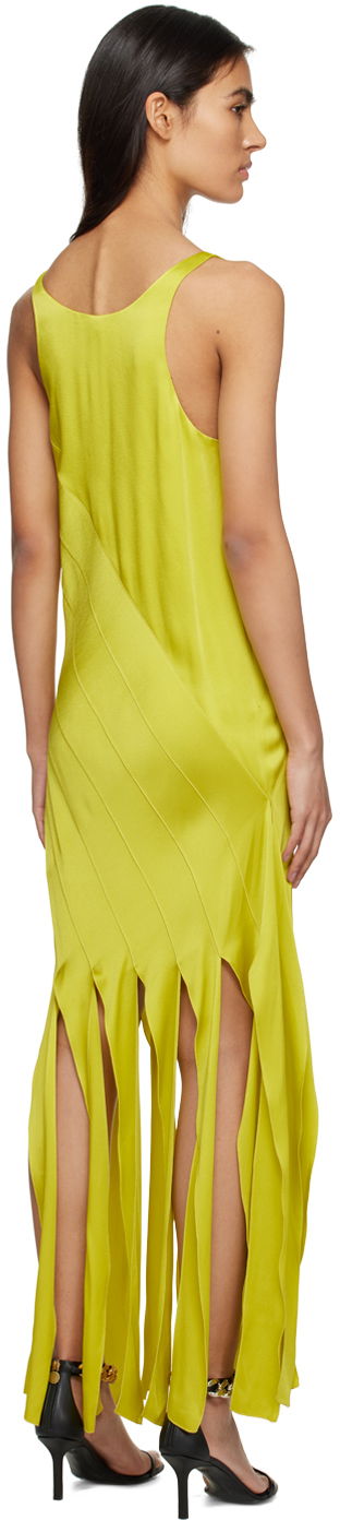 Pокля Stella McCartney Stella McCartney Women's Fringed Maxi Dress Зелено | 6A01473AU309, 2