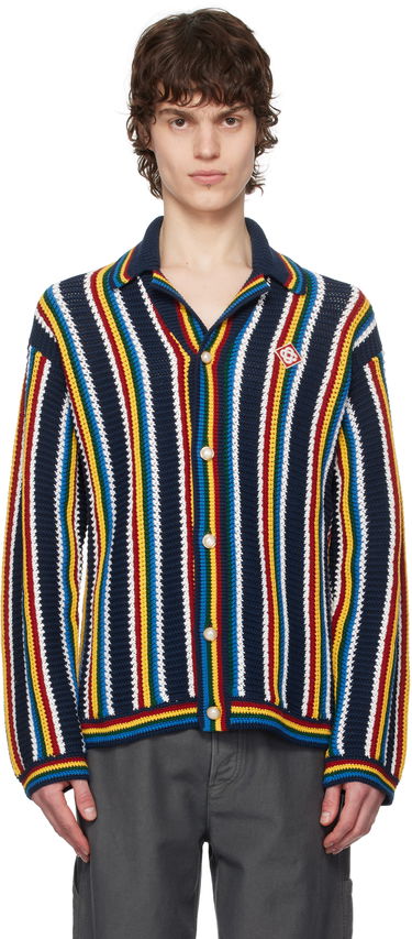 Пуловер Casablanca Casablanca Stripe Crochet Cardigan Многоцветен | MPS25-KW-836-01, 0