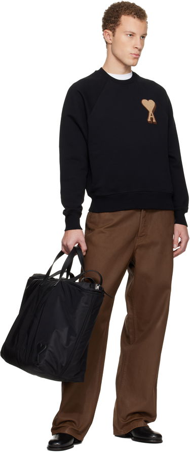 Суитчър AMI Cotton Ami De Coeur Sweatshirt Черно | H25USW771.747, 3