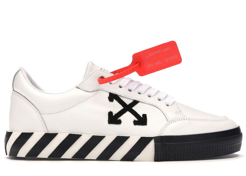 Кецове и обувки Off-White Vulc Low White Leather FW19 Бяло | OMIA085F19D680010110, 0
