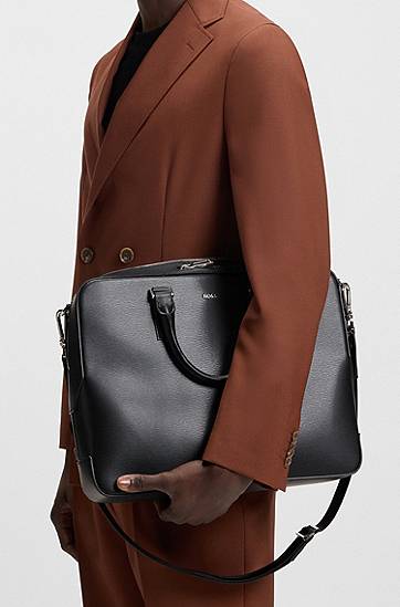 Дамска чанта BOSS BOSS Leather Document Case Черно | 50548265, 1
