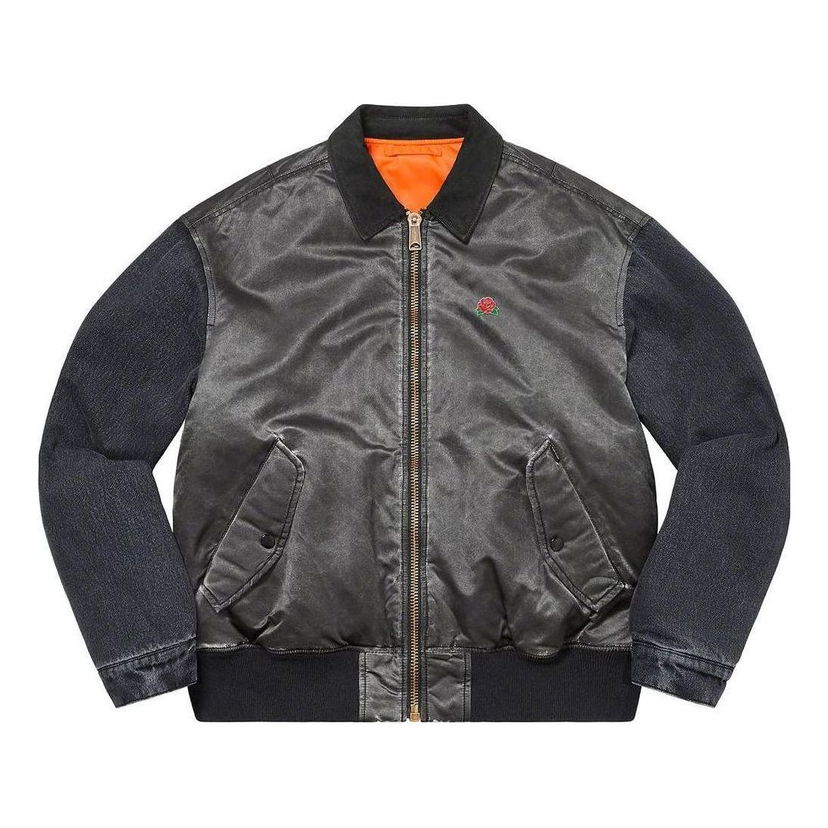 Яке бомбър Supreme Denim Sleeve Bomber Jacket Черно | SUP-SS23-148