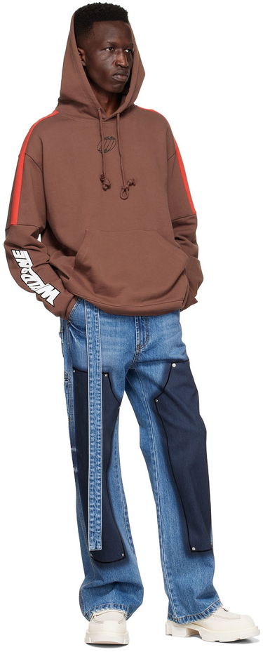 Суитчър We11done We11done Cotton Hoodie Кафяво | WD-TH1-22-556-U-BR, 3