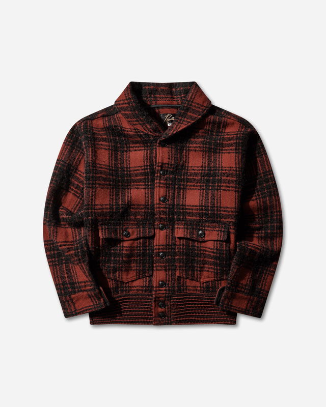 Wool Plaid Dolman Sleeve Logger Jacket