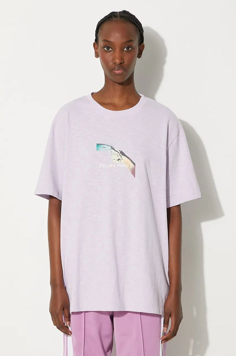 Тениска Filling Pieces Print T-Shirt Лилаво | 74434051651