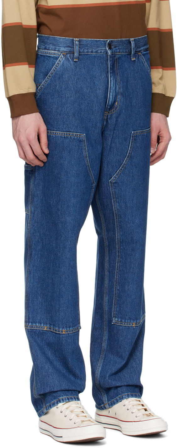 Дънки Carhartt WIP Double Knee Denim Jeans Синьо | I032699, 1
