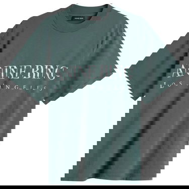 Тениска Anine Bing Ashton Los Angeles T-Shirt, Size X-Small Зелено | A-08-10133-DKG31, 1