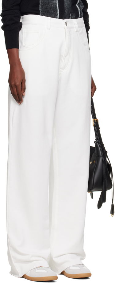 Панталони Maison Margiela MM6 Maison Margiela Brushed Sweat Jersey Trousers Бяло | S52KA0548 M25014, 1